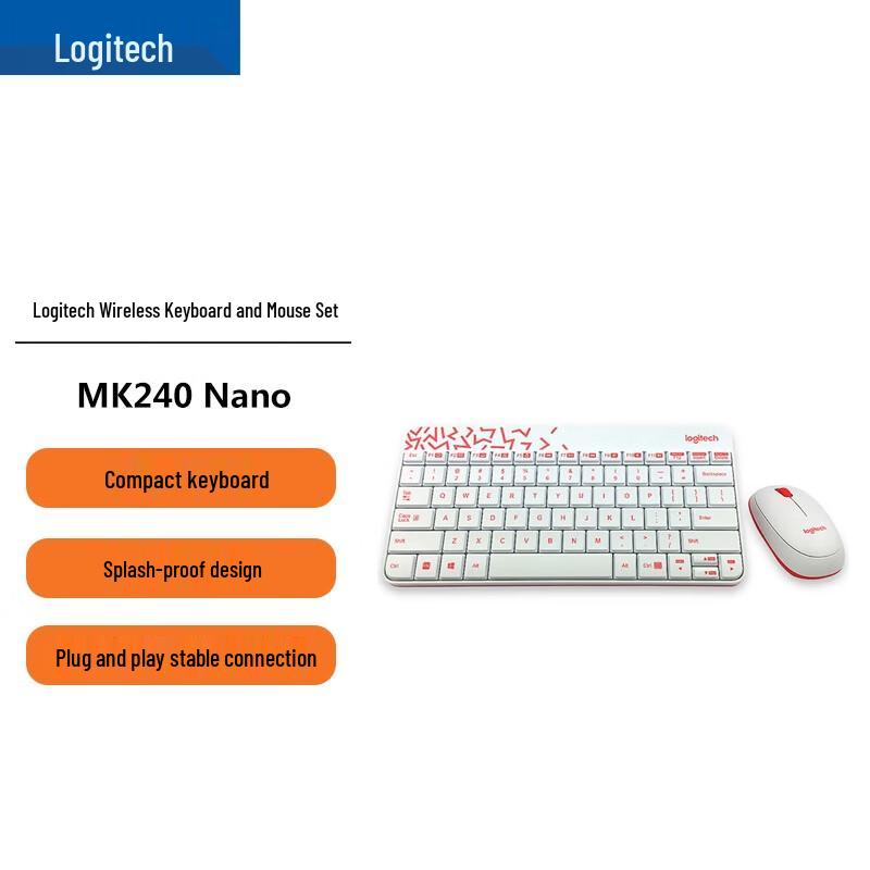 

Logitech MK240 Nano Wireless Keyboard and Mouse Combo