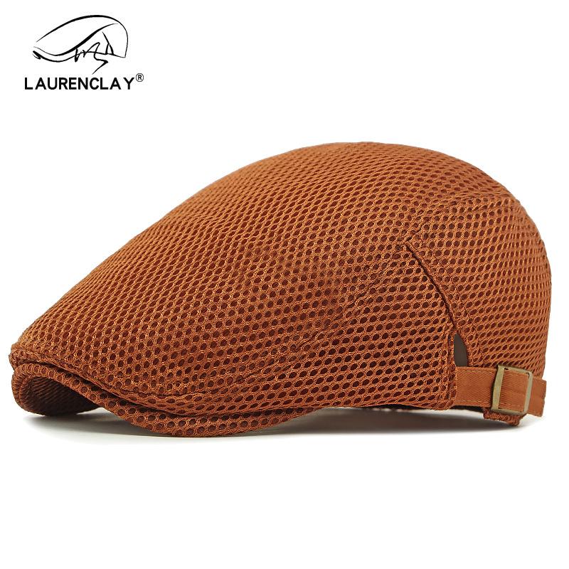 Boina de Malla Fina de Verano: Gorra de Visera de Pato Transpirable para Hombre y Mujer - Boina Retro de Estilo Coreano para el Sol