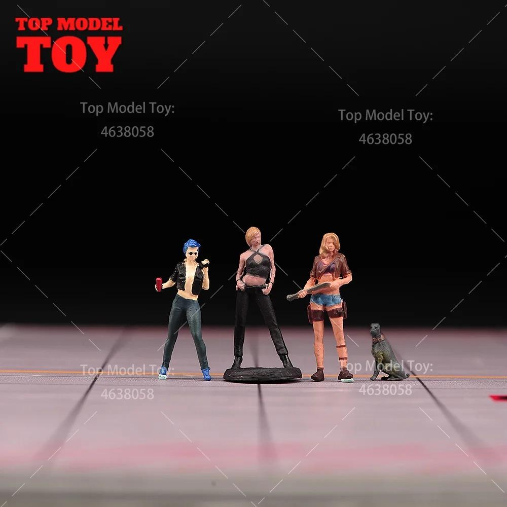 Painted Miniatures 1/64 Paul Walker Gal Gadot Vin Diesel Mini Scene Props Doll Figures Model Cars Vehicles Cars Toys Gift