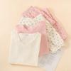 Marshmallow Double Comfortable Loungewear Salmon Women's Spring/Summer Pajamas, 100% Cotton, Gauze, V-Neck, Moisture-Wicking, Quick-Drying, Sleepwear,