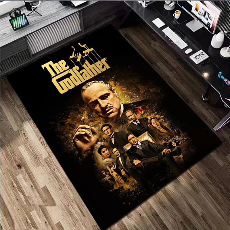 1Pc The Godfather Print Rug - home decoration Carpet For Living Room Bedroom Flooring Computer Chair Area Rug