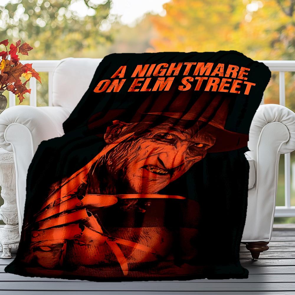 1pc Nightmare on Elm Street,Freddy Krueger, Throw Blanket,Soft Bedding Cover,Flannel Blankets, Travel,Camping,All Seasons Use 102790