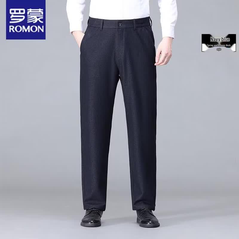 ROMON Men's Casual Trousers for Middle-Aged & Elderly