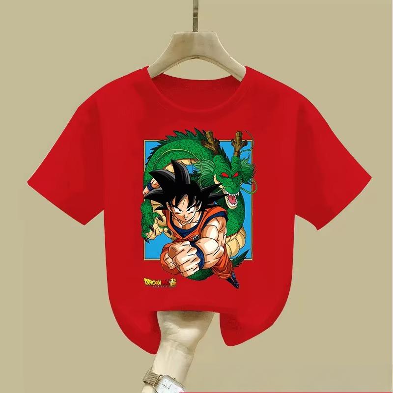 Dragon Ball Z Goku Kids T-Shirt, Anime Print Short Sleeve Tee, Perfect for Anime Fans Summer casual fashion cotton T-shirt