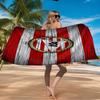 Asciugamano da Spiaggia con Stemma Psv Eindhoven in Microfibra, Leggero e Asciugatura Rapida, per Viaggi Estivi, Piscina, Regalo di Compleanno