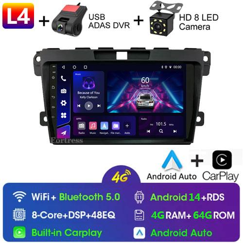 Android OS for Mazda CX-7 CX7 2008 - 2015 GPS Navigation 9 inch Car Radio Video Multimedia Player CarPlay 4G BT DSP Stereo