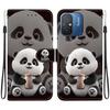 Handmade PU Leather Flip Case for Redmi 12C/Redmi 11A Anti-Slip Shockproof Cover with Wrist Strap & Heart/Rose Cat Designs