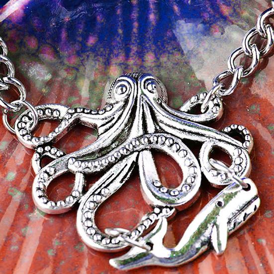 Kul unisex legering blekksprut design armbånd smykker kjede bryllup tilbehør