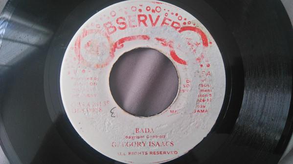 7inch Record GREGORY ISAACS - Bada  NONE Observer Jamaica Reggae, Ska & Dub Used