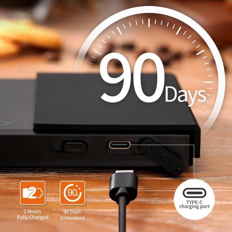 Rechargeable Digital Scale Kitchen Coffee Scale with Automatic Timing High Precisions 5 Modes Drip Espresso Scale
