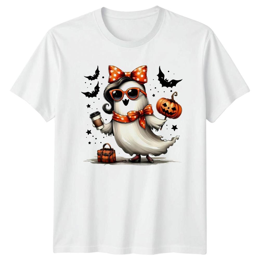 Spooky Ghost Halloween Graphic Tee Unisexs Unisexs TShirt Casual Fall S
