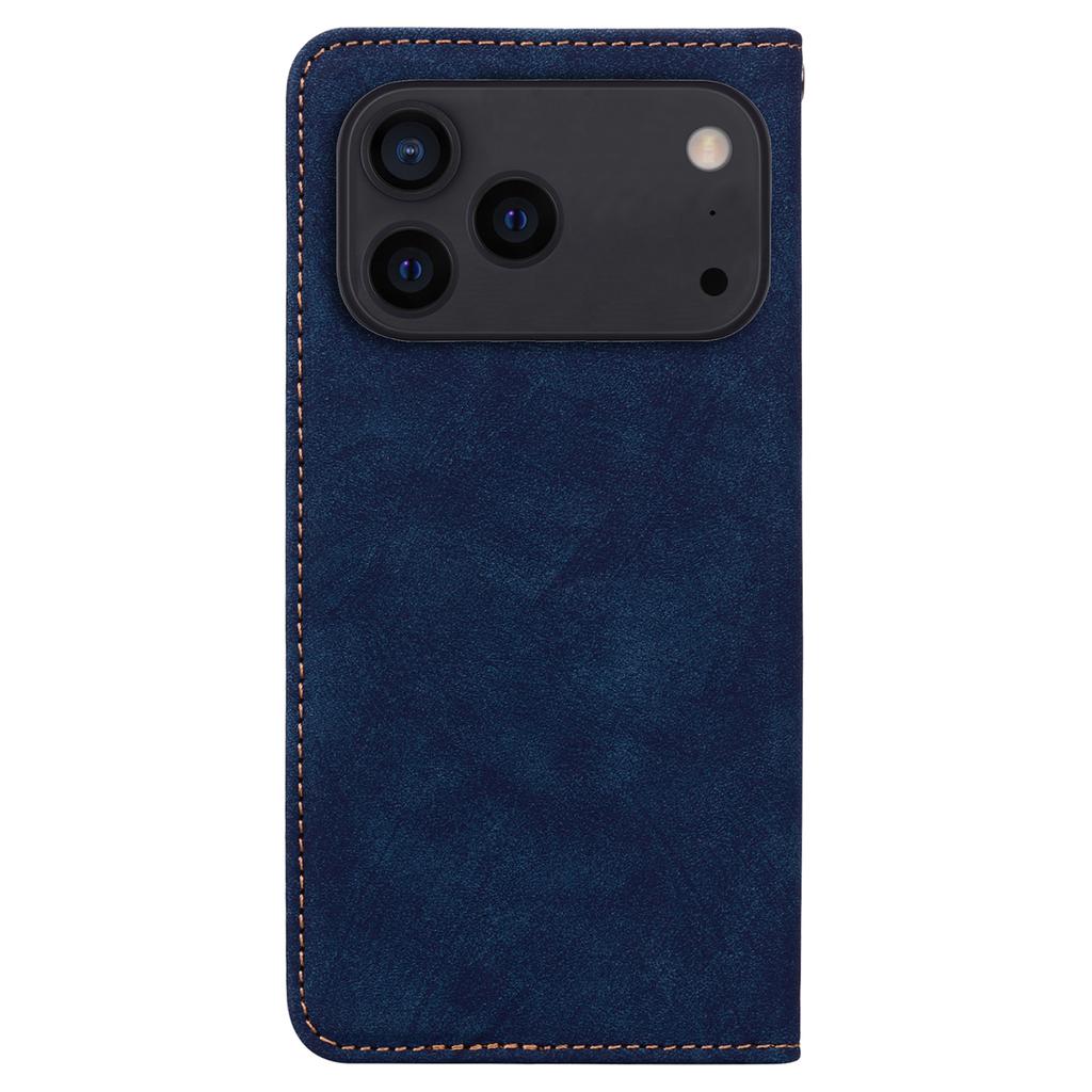For iPhone 17 Pro Case Lines Pattern Wallet Leather Phone Cover with Strap