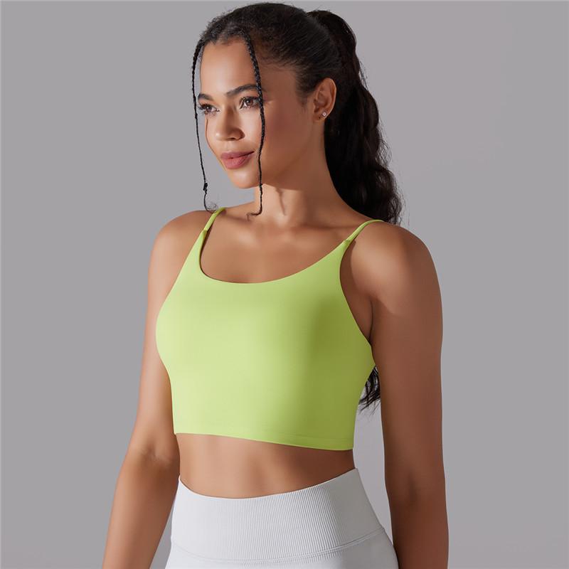 

Auroth однотонный нейлоновый спортивный бюстгальтер, высокоэластичная майка для фитнеса без рукавов