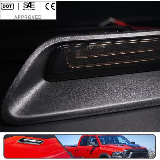 2 ks bílé a jantarové LED světlo do nasávacího otvoru kapoty pro Ram 1500 Sport 2010-2018, mřížka větracího otvoru kapoty, lampa s funkcemi DRL a směrových světel, kouřové sklo