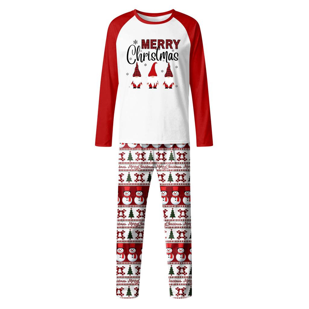 Family Matching Print Sets Pajamas Loungewear Outfits Family Matching Long Sleeve Tops+Pants Set