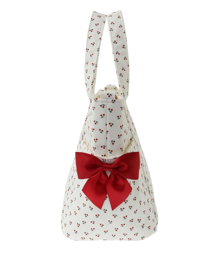 Maison de Fleur Cherry Print 2-Way Tote Bag, Women's, Ivory