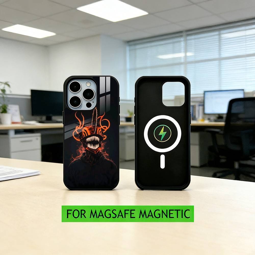 

Chainsaw-W M-Man Phone Case For iPhone17,16,15,14,13,12,11 Plus,Pro Magnetic with Magsafe Wireless Charging iPhone16PROMAX