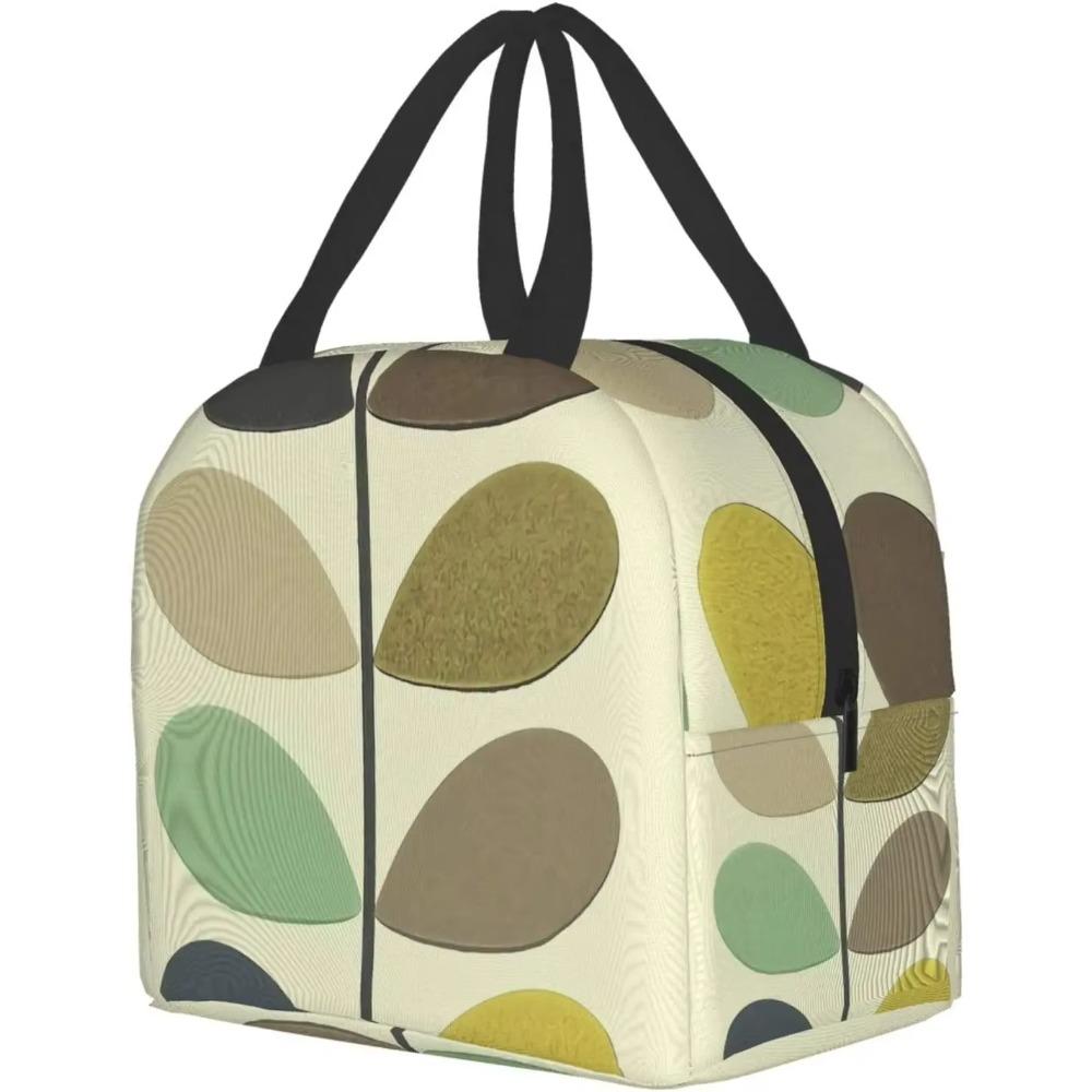 Orla Kiely Print Portable Lunch Tote Bag Waterproof Reusable Durable Insulated Lunch Boxes for Men Women Work Picnic Travel