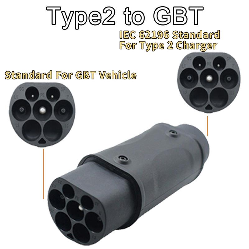 Electric Vehicle Charging Connector Type 2 To Type 1 J1772 EV Adapter Type 2 To GBT EVSE Charger Type 1 To GBT EV Adaptor