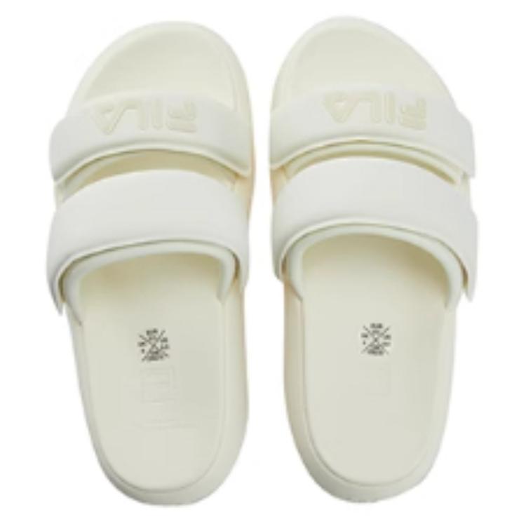 Fila Donut Fashion Versatile Simple Comfortable Slide Sandals Women Footwear Off-White F12W421505FAW