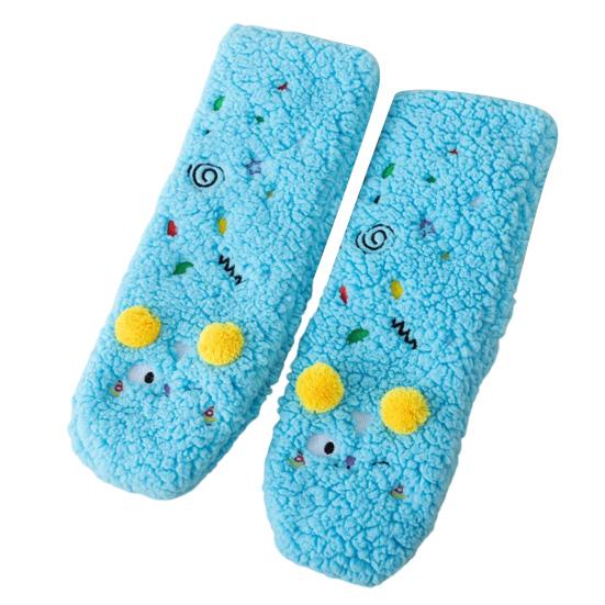 Anti Skid Indoor Socks Thickened Floor for Women, Non-Slip Mid-Calf Socks, Cartoon Thermal Winter Warm Thick Women Slippers Soft Fuzzy Cozy