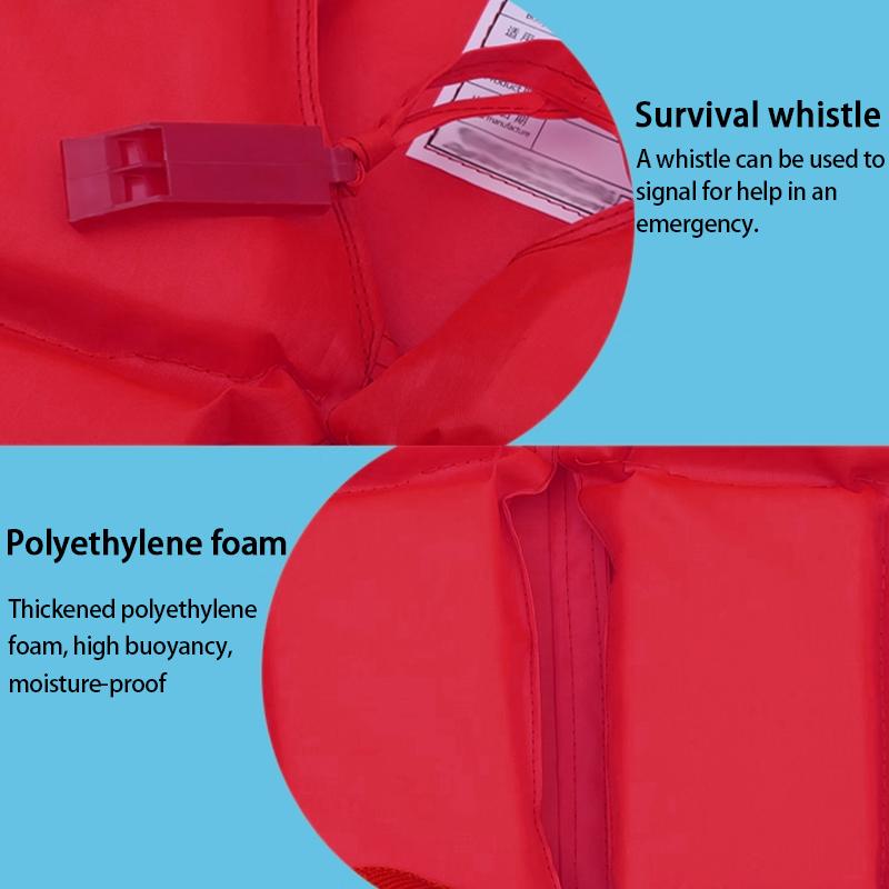 High Buoyancy Life Vest Adult Foam Oxford Cloth Boat Vest Outdoor Rafting Red Life Vest