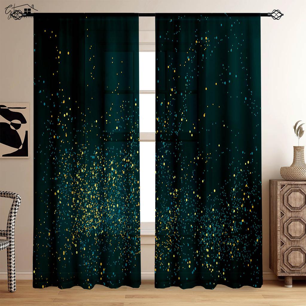 Rainbow Printed Curtains Colorful Cartoon Pattern 100% Polyester Rod Pocket Curtains Kids Room Living Room Decorative Curtains