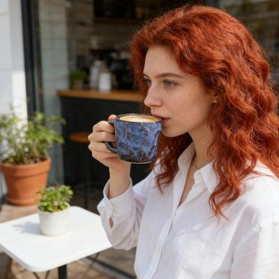 Seramik Kahve Kupası 270ml Büyük Çay Fincanı Yenilikçi Mineral Şeklinde Dekoratif Bardak Eşsiz Ev Dekorasyonu Kahve Severler İçin Hediye