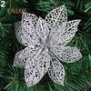 6'' Decorazione per feste di matrimonio cava Fiori di Natale Decorazioni per alberi di Natale Accessori per stelle di Natale