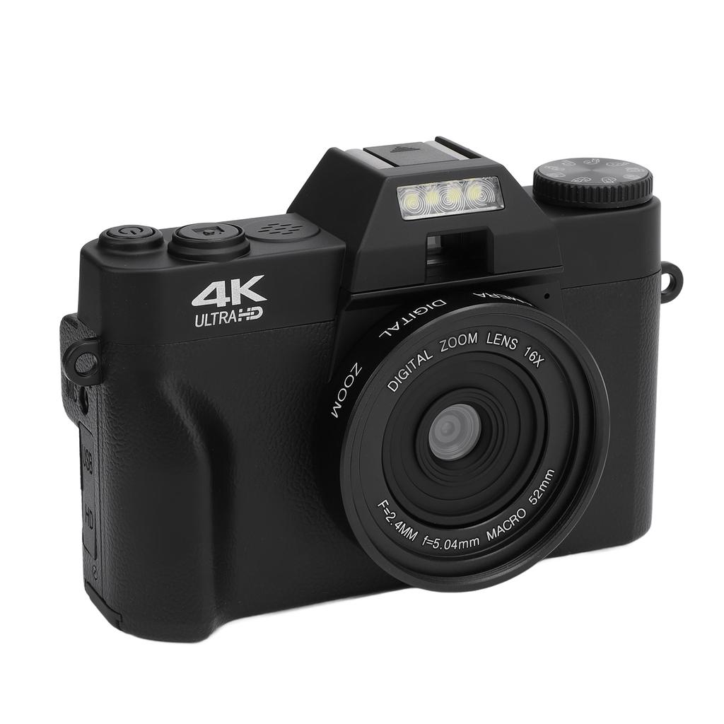 Digital Camera 4K 60FPS 56MP 6X Zoom 3 Inch IPS HD Screen 1700mAh Mirrorless Camera for Travel Webca