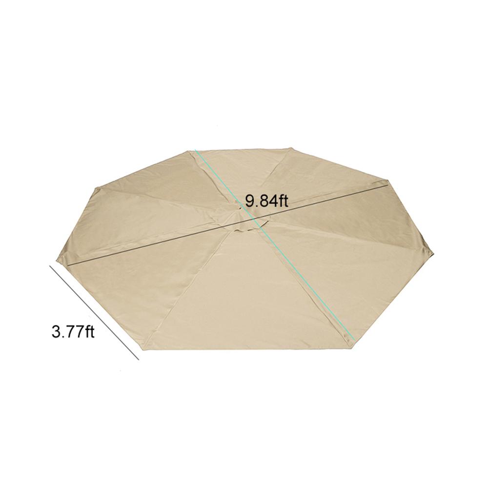 8 Arm OUTDOOR Umbrella Canopy Replacement Fabric Garden Parasol Roof For Sun Cover 3.77x9.84x9.84ft