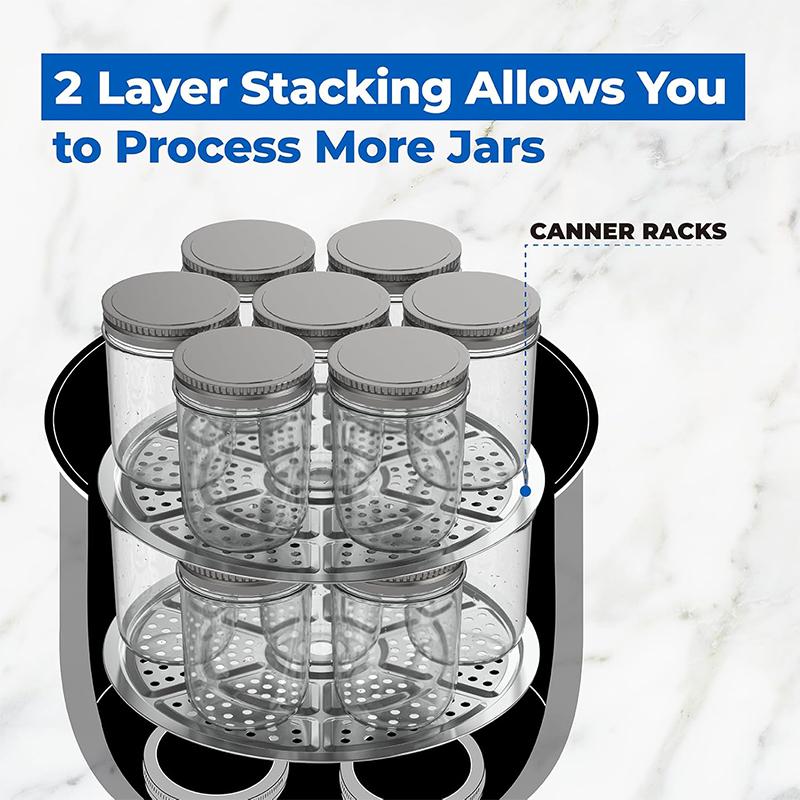 2Pcs Pressure Canner Racks Stainless Steel Cooker Canning Racks For Pressure Canner Compatible with Presto Pressure Canner