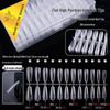 540 Ultra-Thin Transparent Half-Cover False Nail Tips - Seamless, No Carving Required
