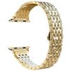 Watch Bracelet - MY-MONTRE - for Apple 38/40/41mm - Gold Stainless Steel - Crystal Stones - Butterfly Clasp