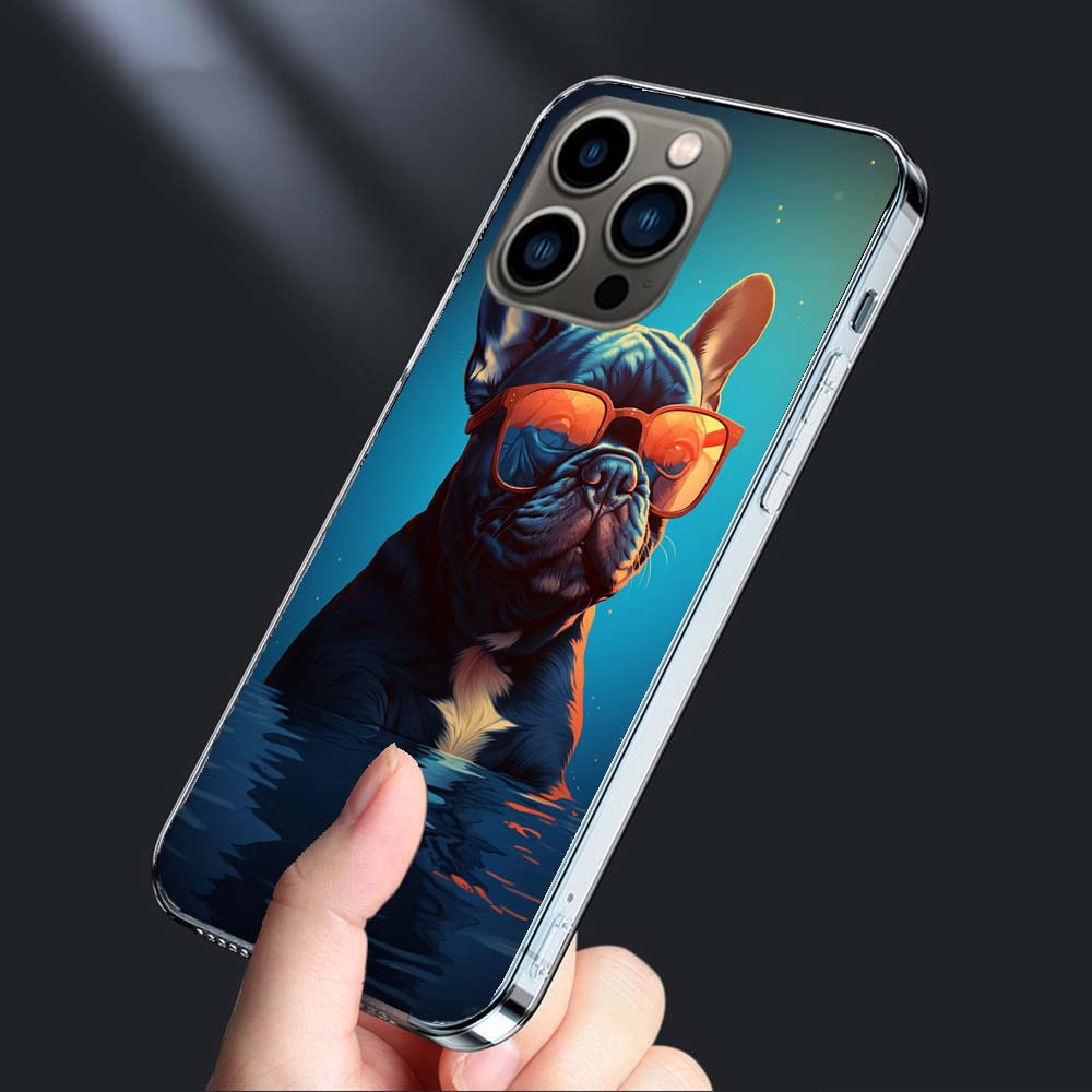 French Bulldog Dog Pug Phone Case For Iphone 16E 15 Pro 14 Plus 17E 16 17 Pro Max Air 11 12 13 Mini Shockproof Capa Cute Cove