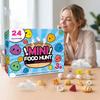 24 Mini Food Hunt Squeeze Toys Blind Box Set Soft Squishy Food Shaped Stress Relief Toys for Kids and Adults Collectible Random Styles