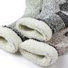 Soft Super Thick Men Socks Keep Warm Middle Tube Mid Calf Socks Fleece Lined Winter Socks Winter