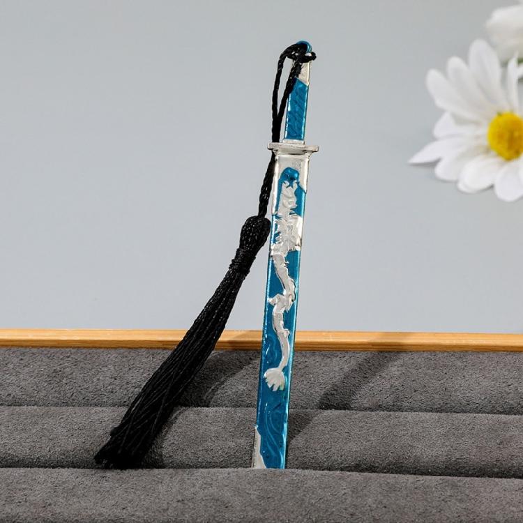 Swords Design Alloy Bookmarks With Decorative Tassels Martial Arts Inspired Metal Lightweight Book Marker