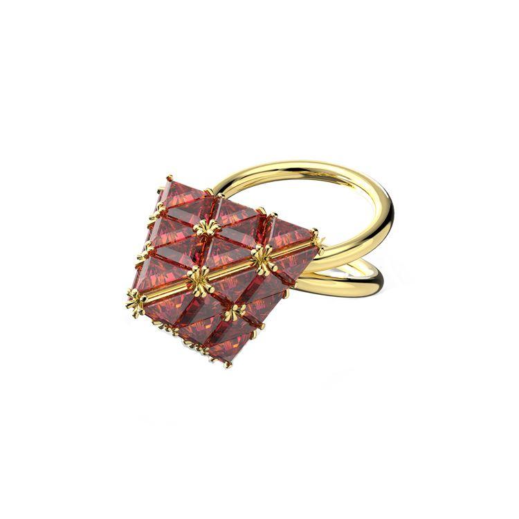 Swarovski Curiosa Triangle Cut Fashionable Zirconia Ring Women rings Red 56302 50