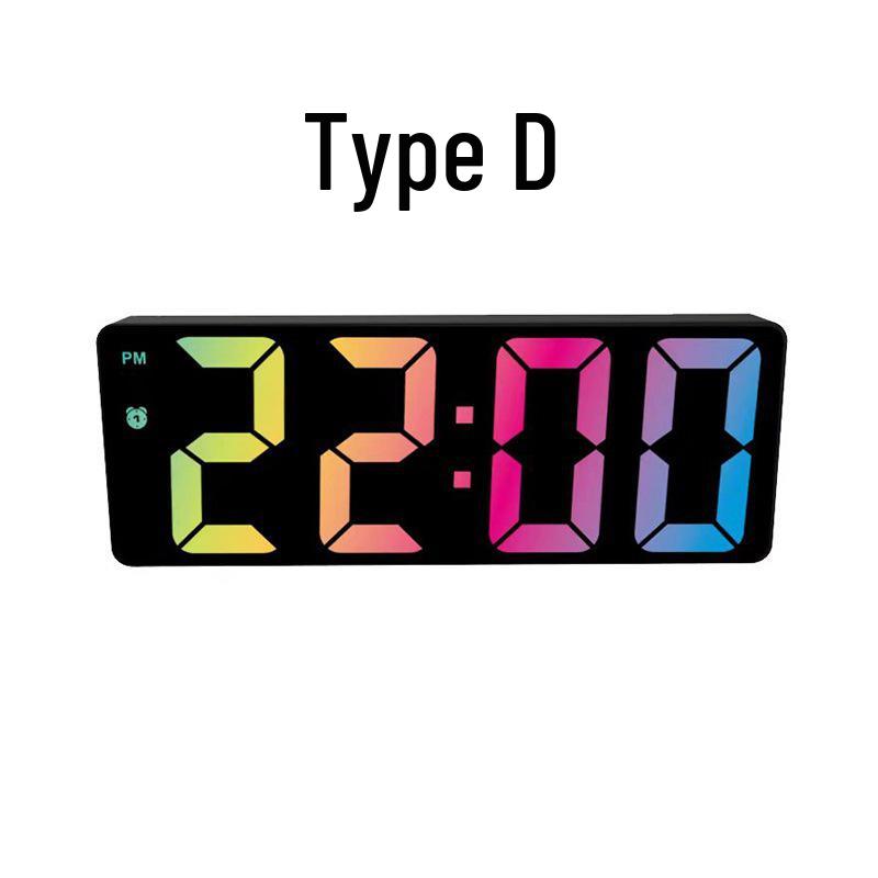 Colorful Large Screen Font Alarm Clock - Bedside Electronic Clock 0725