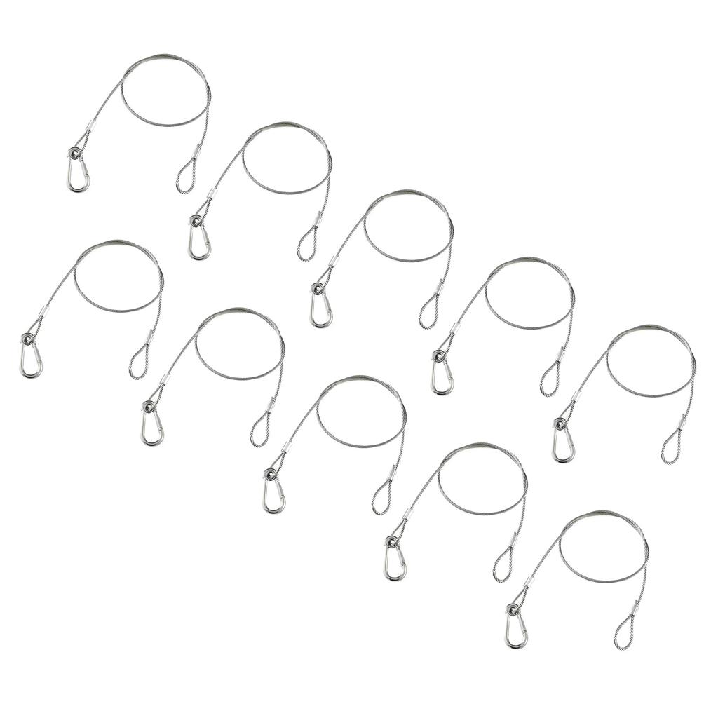 High Strength Safety Cable Pack of 5/10 for Stage Lighting and Industrial Use 3x700mm Stainless Steel Rope