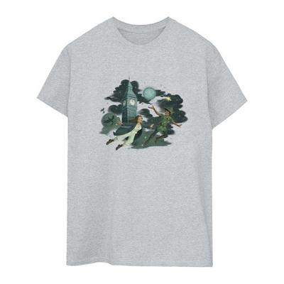 Peter Pan And Wendy Womens/Ladies Big Ben Clouds Boyfriend T-Shirt