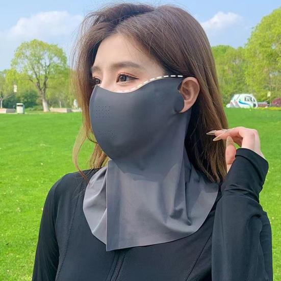 Sunscreen Mask Breathable Sun with Elastic Straps Protection Face Mask Full Face Neck