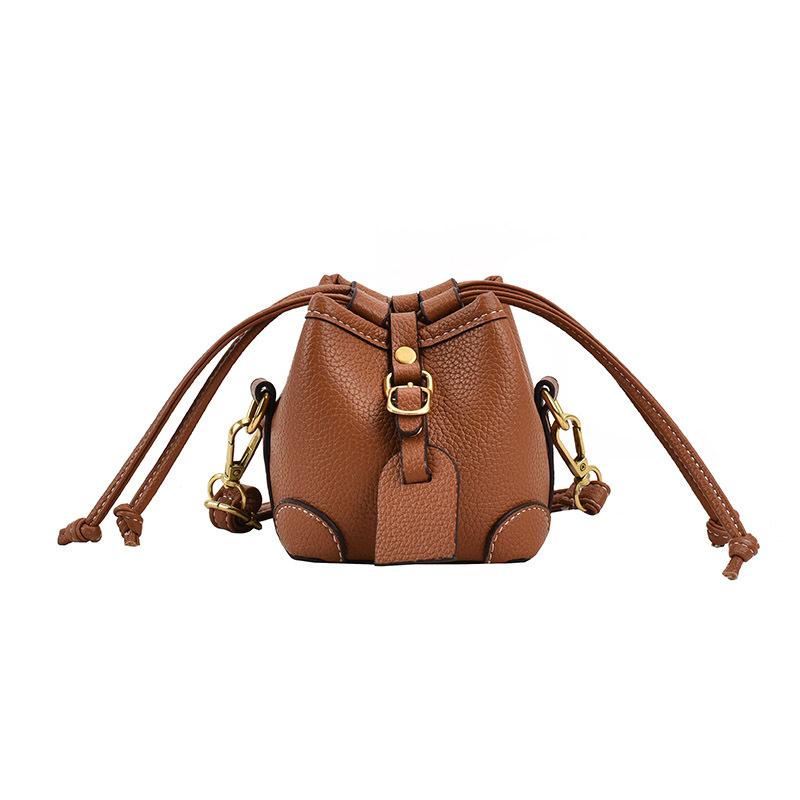 Mini-Eimer-Umhängetasche für Damen Handys Geldbörsen PU-Leder Mode Kleine süße Kinder-Taschen für Mädchen Kleine Tragetaschen