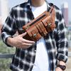 Men's Korean Style Crossbody Waist Bag - Fashionable Chest and Shoulder Bag with Belt Pocket