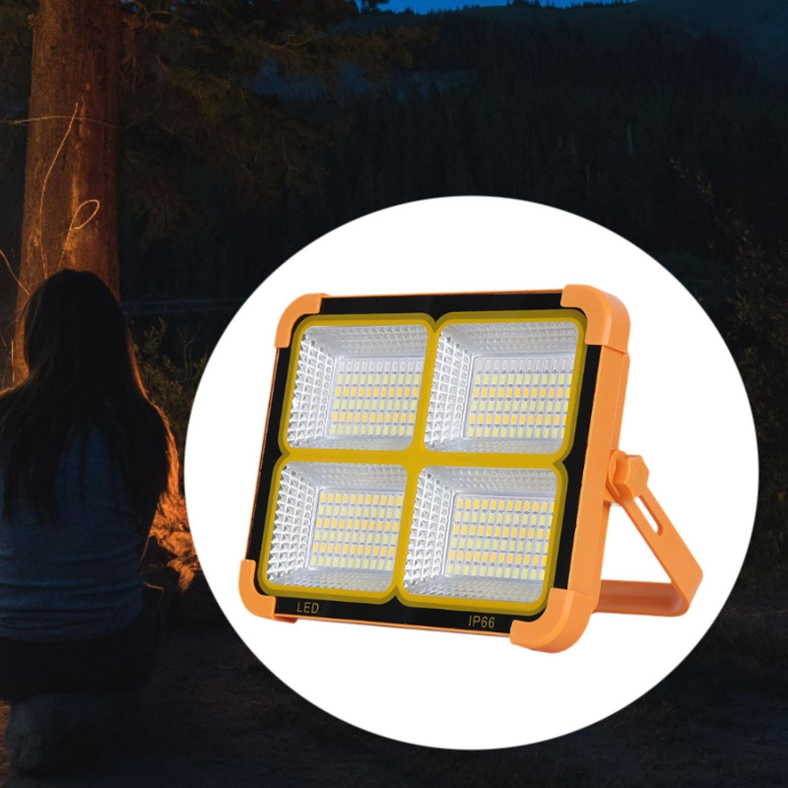 

Светодиодный портативный рабочий фонарь на солнечной батарее, аккумуляторный аварийный рабочий фонарь с 4 режимами освещения 100W