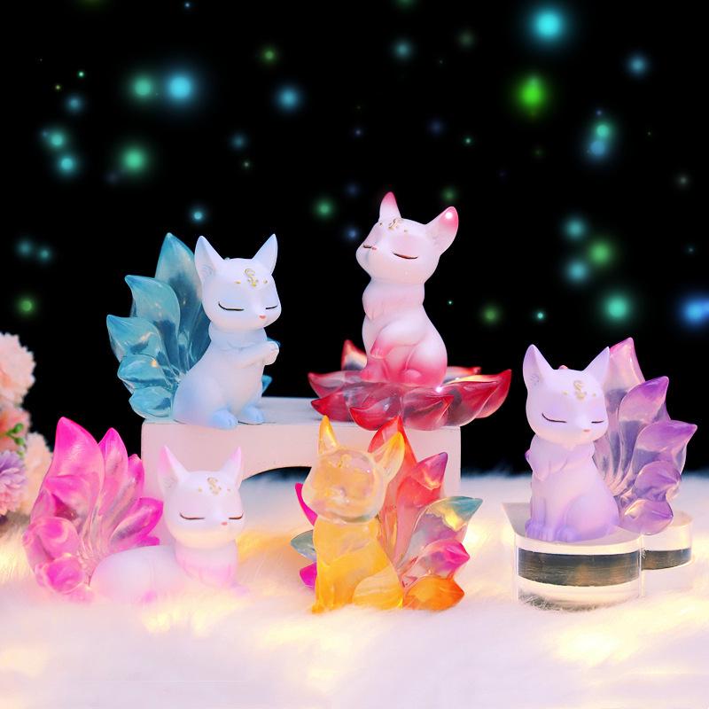 Shan Hai Nine-Tailed Fox Second Gen Blind Box Figurine - Trendy New Year Mascot Gift & Desktop Decoration