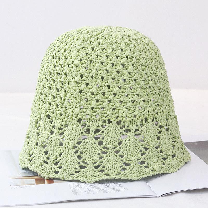 Pălărie de vară cu țesătură goală pentru femei, respirabilă, umbrită, pliabilă