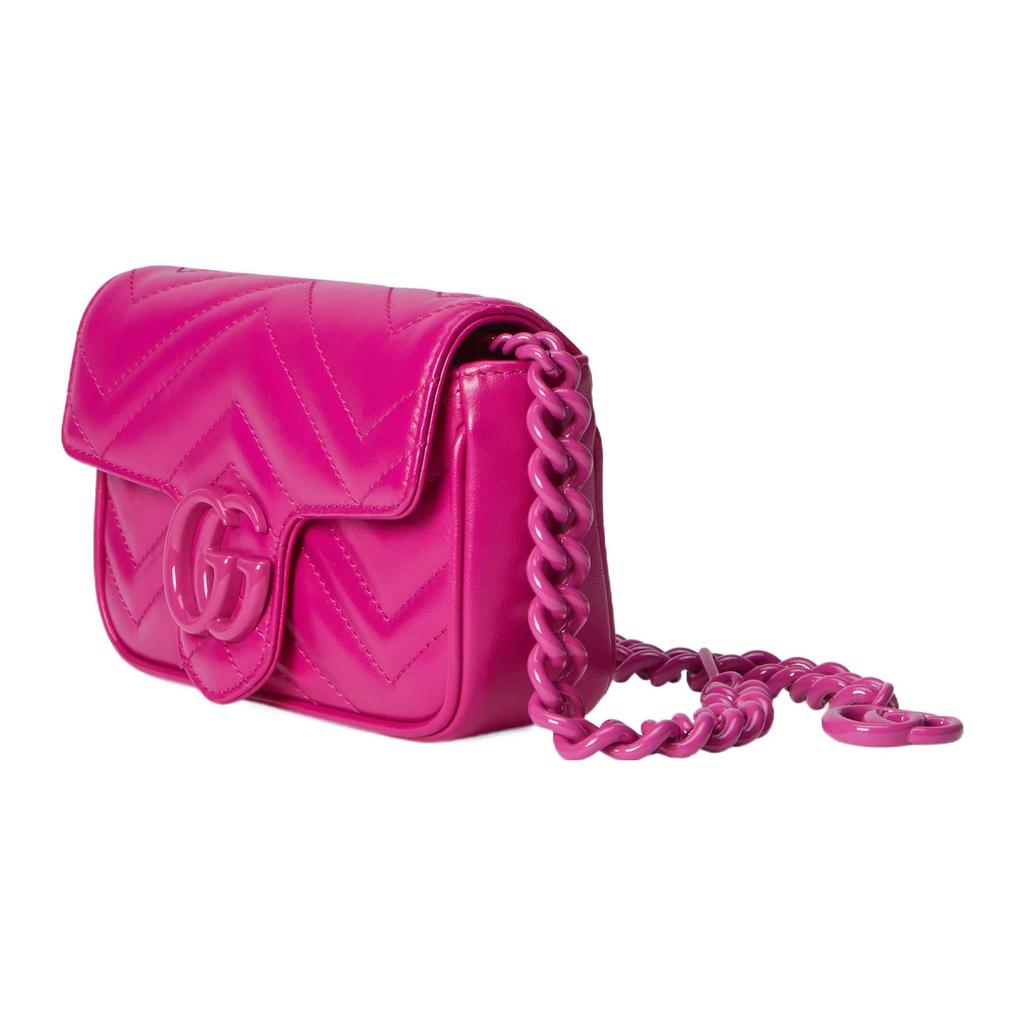 Gucci GG Marmont Logo Chain Shoulder Bag Women handbags Rose-Red Purple 699757-UM8KV-5538