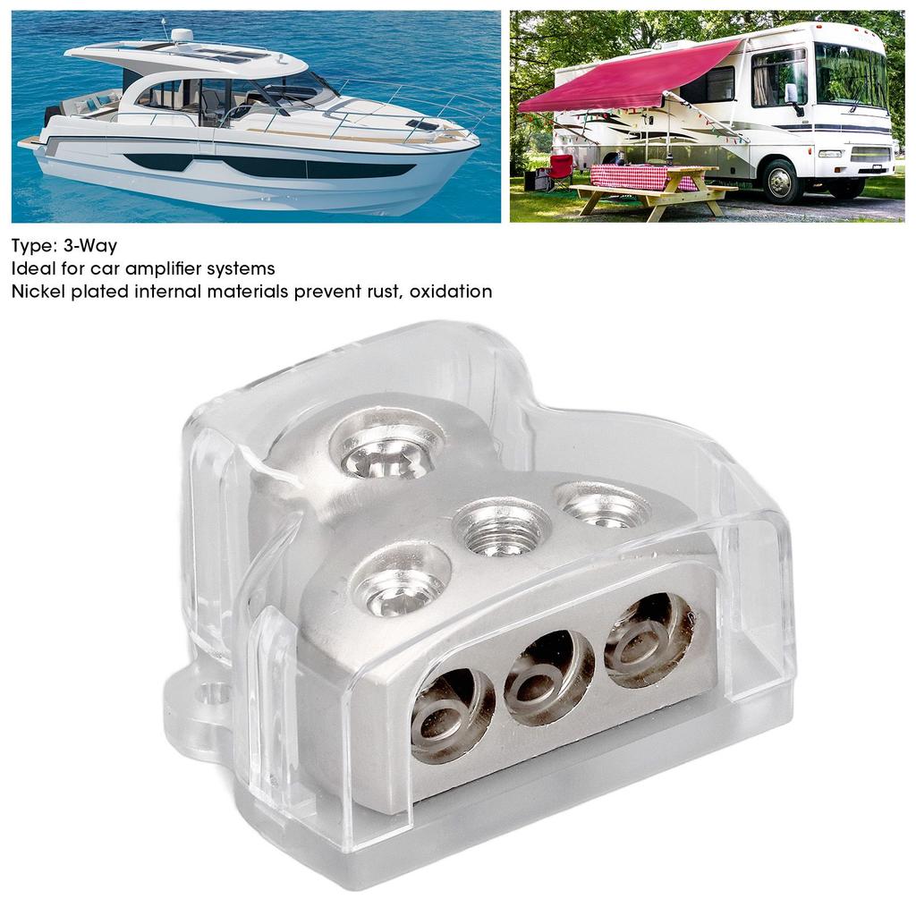 3Way Power Distribution Block     Holder Distributor Connecting Block for Cars